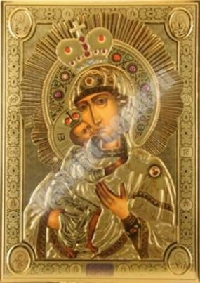 Икона Феодоровская Божья матерь Богородица на деревянном планшете 21х32 ДСП конгрев, упаковка славянская