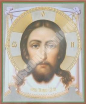 Икона Спас Нерукотворный в деревянной рамке №1 18х24 двойное тиснение славянская