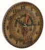 Часы деревянные, "Мир дому сему", из дуба (резьба на станке), диаметром - 24 см